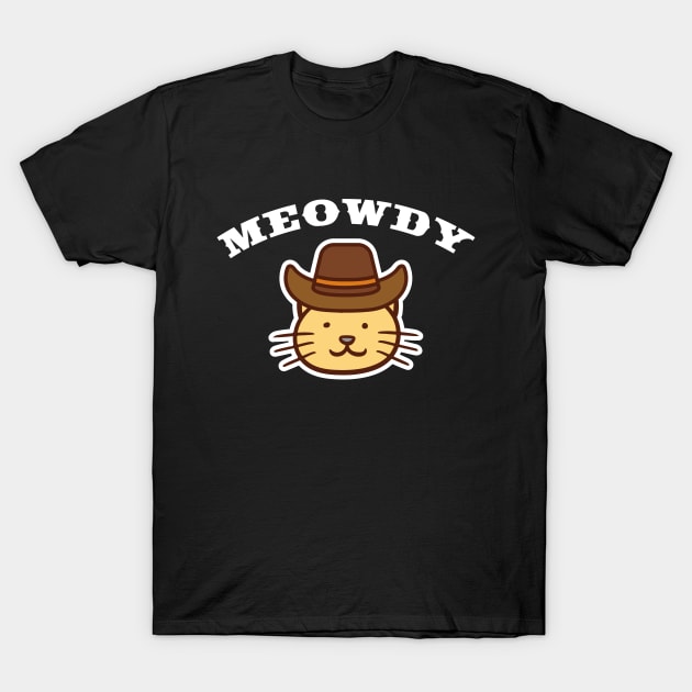 "Meowdy" Cowboy Cat T-Shirt by EbukaAmadiObi19